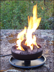 Campfire-In-A-Can propane campfire